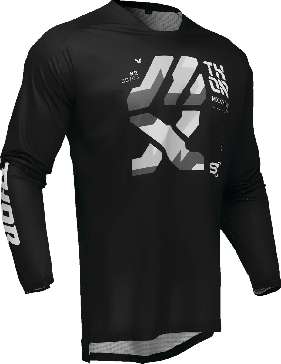 Thor LAUNCHMODE Brave Jersey - Black/Gray - 2XL - Back View