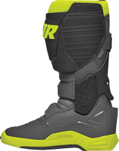 Load image into Gallery viewer, Thor Radial Boots - Gray/Fluorescent Yellow - Size 15 - Back View
