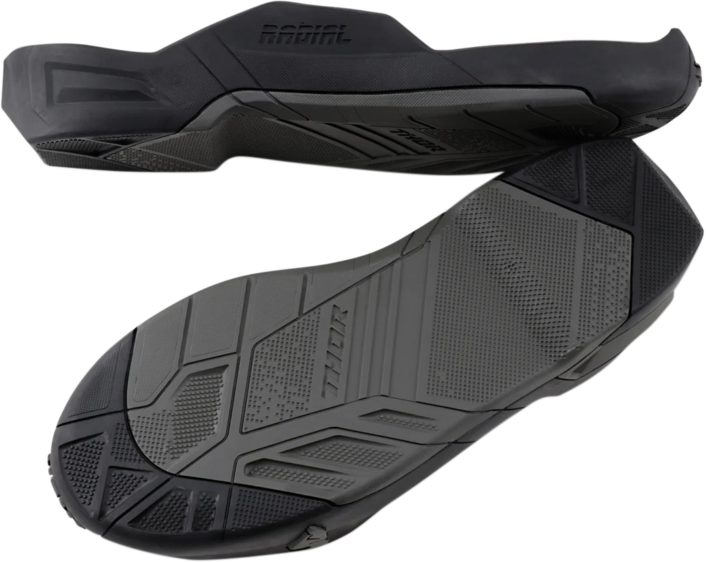 Thor Radial Boots Replacement Outsoles - Black/Gray - Size 14-15 - Main Product View