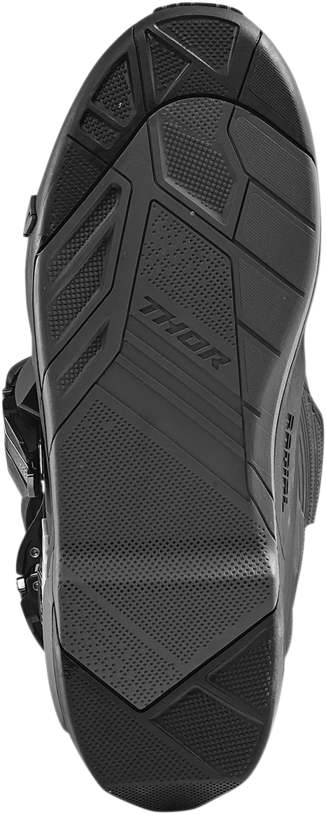 Thor Radial Boots Replacement Outsoles - Black/Gray - Size 14-15 - Side View