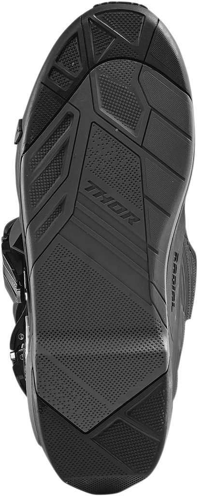 Thor Radial Boots Replacement Outsoles - Black/Gray - Size 14-15 - Side View