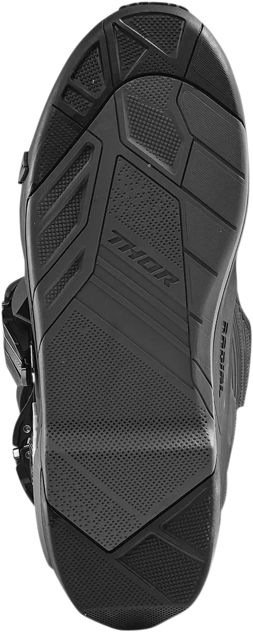 Thor Radial Boots Replacement Outsoles - Black/Gray - Size 14-15 - Side View