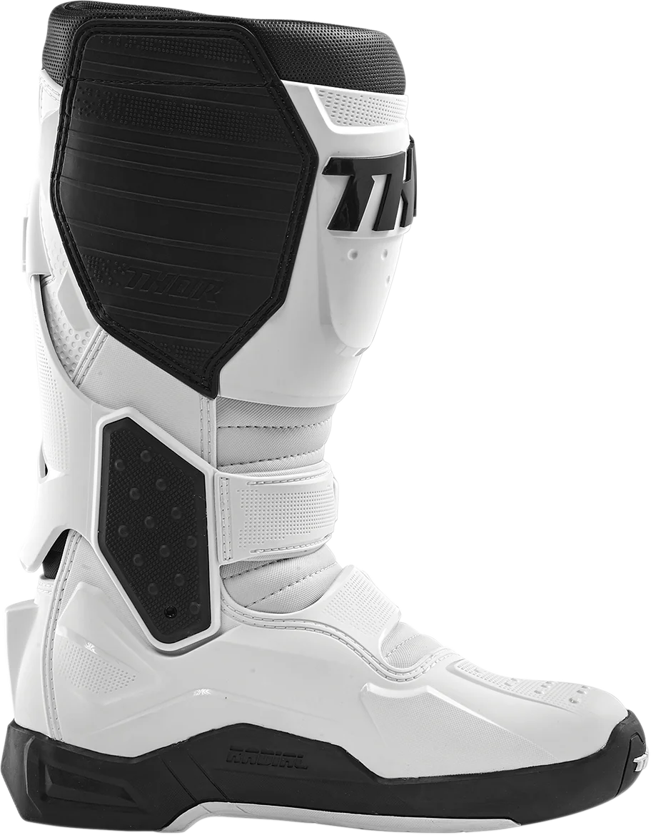 Thor Radial Boots Replacement Outsoles - Black/White - Size 12-13 - Back View