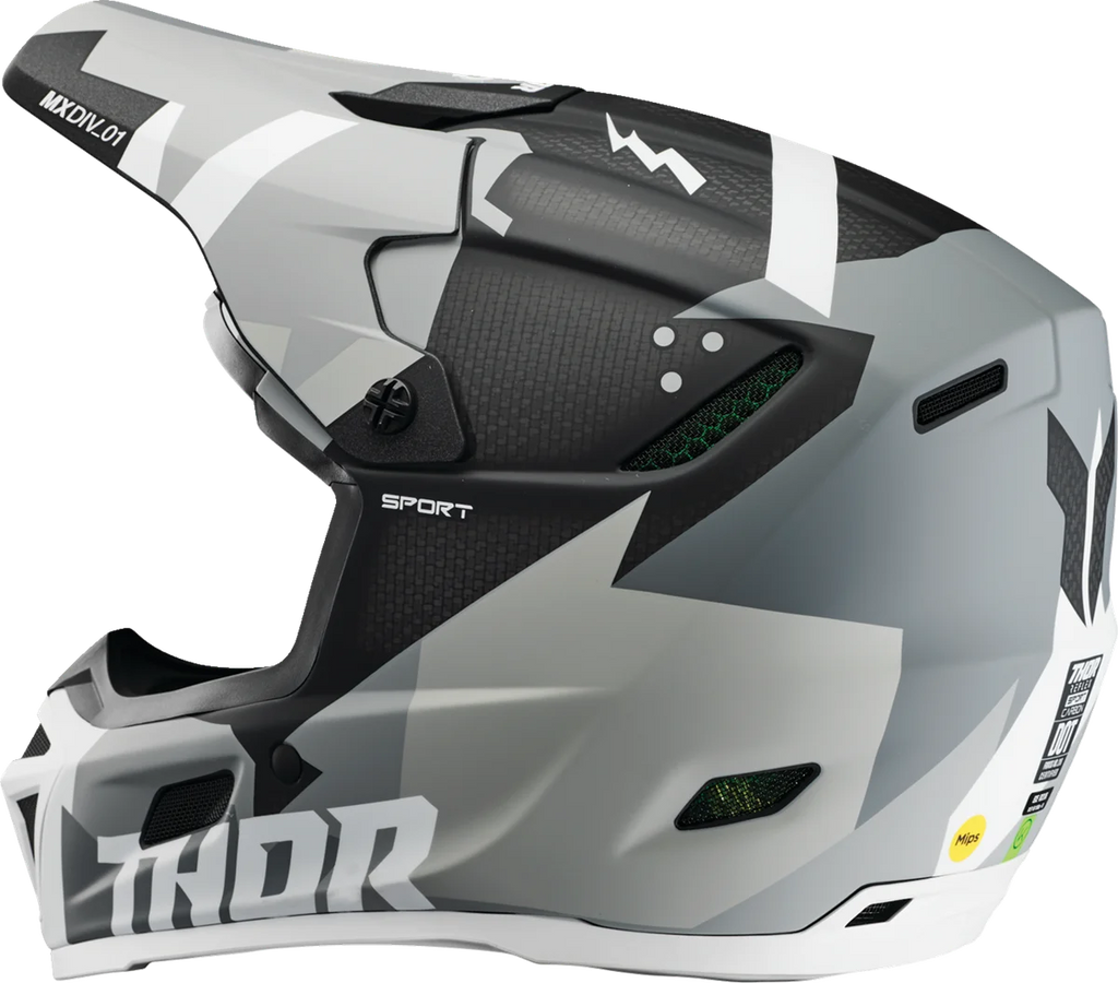 Thor Reflex Sport Helmet - MIPS® - Carbon Brave - Gray/White - XL - Side View