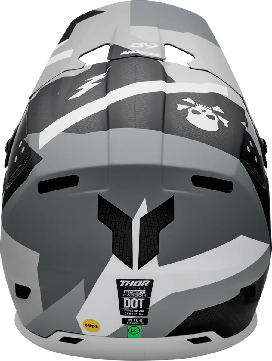 Thor Reflex Sport Helmet - MIPS® - Carbon Brave - Gray/White - XL - Back View