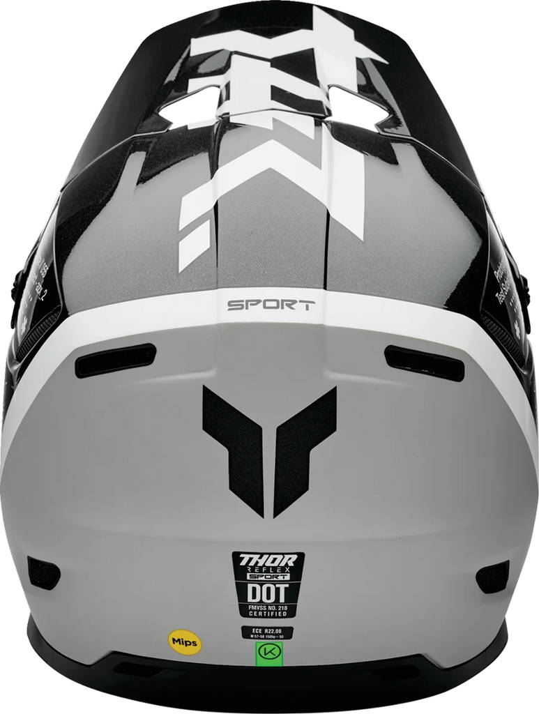 Thor Reflex Sport Helmet - Riot - MIPS® - Black/White - XL - Back View