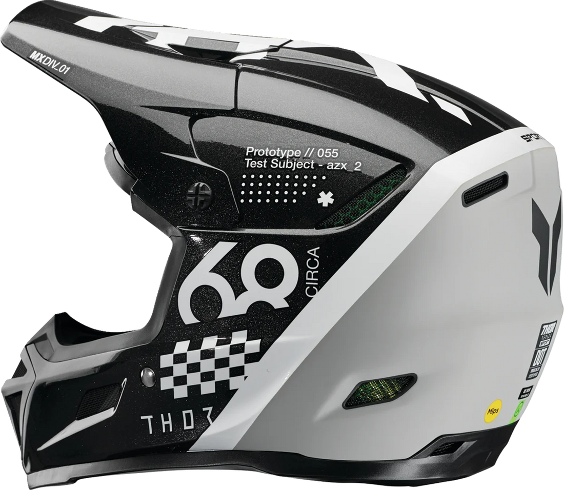 Thor Reflex Sport Helmet - Riot - MIPS® - Black/White - XS - Side View