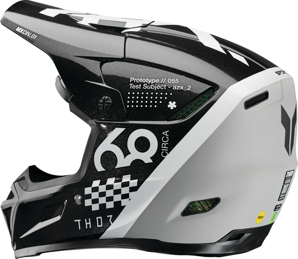 Thor Reflex Sport Helmet - Riot - MIPS® - Black/White - XS - Side View