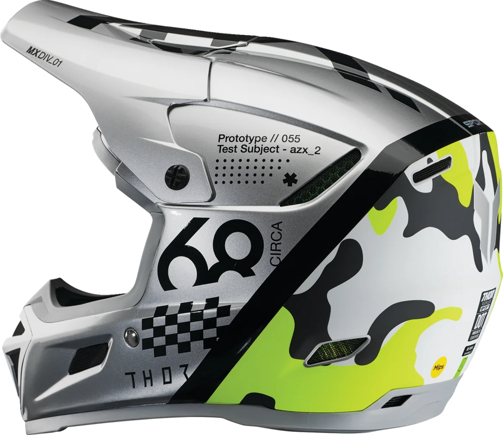 Thor Reflex Sport Helmet - Riot - MIPS® - Gray/Acid - XL - Side View