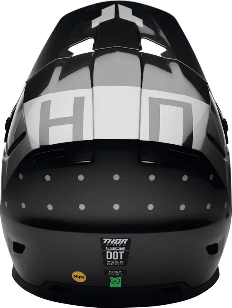 Thor Reflex Sport Helmet - Rogue - MIPS® - Charcoal/Silver - Large - Back View