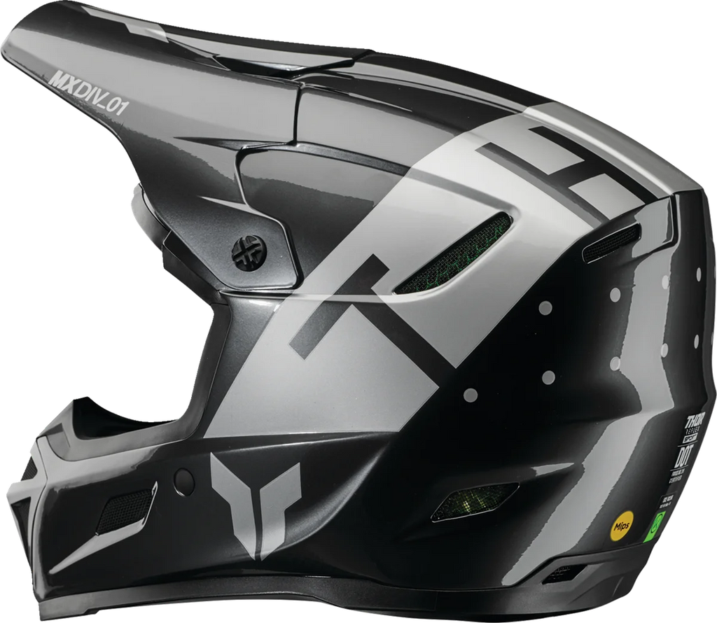 Thor Reflex Sport Helmet - Rogue - MIPS® - Charcoal/Silver - Medium - Side View