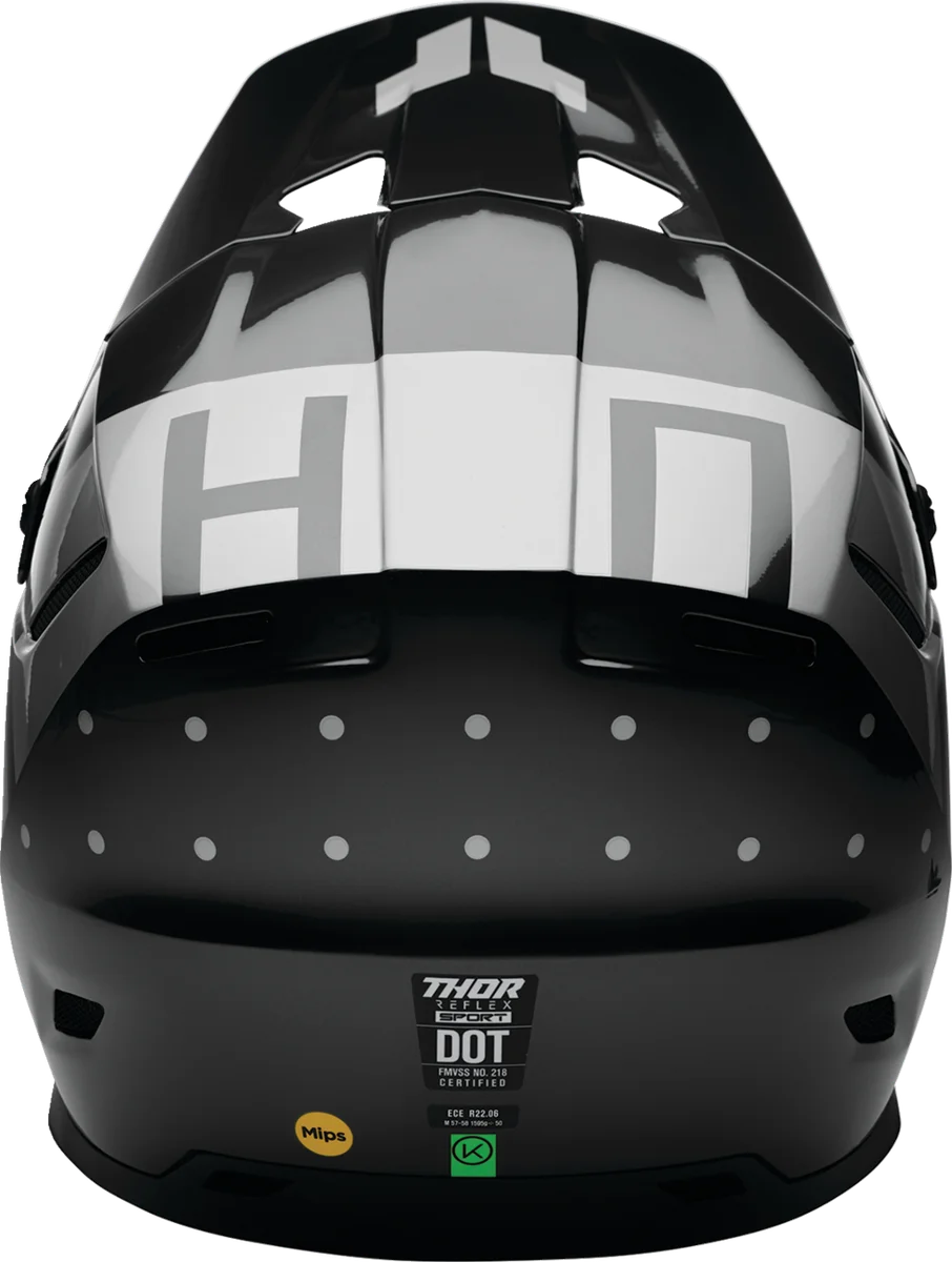 Thor Reflex Sport Helmet - Rogue - MIPS® - Charcoal/Silver - XS - Back View