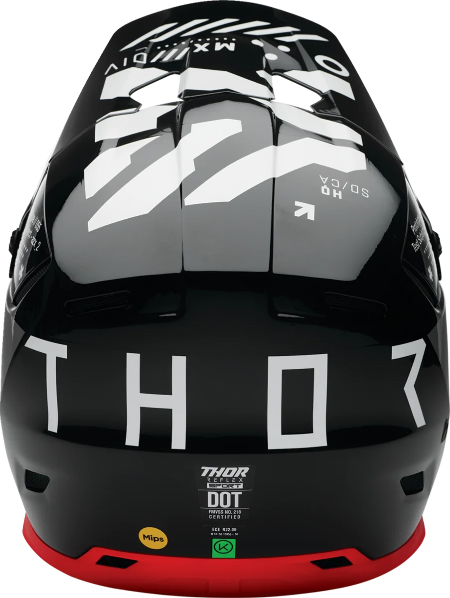 Thor Reflex Sport Helmet - Strike - MIPS® - Black/Red - XS - Back View