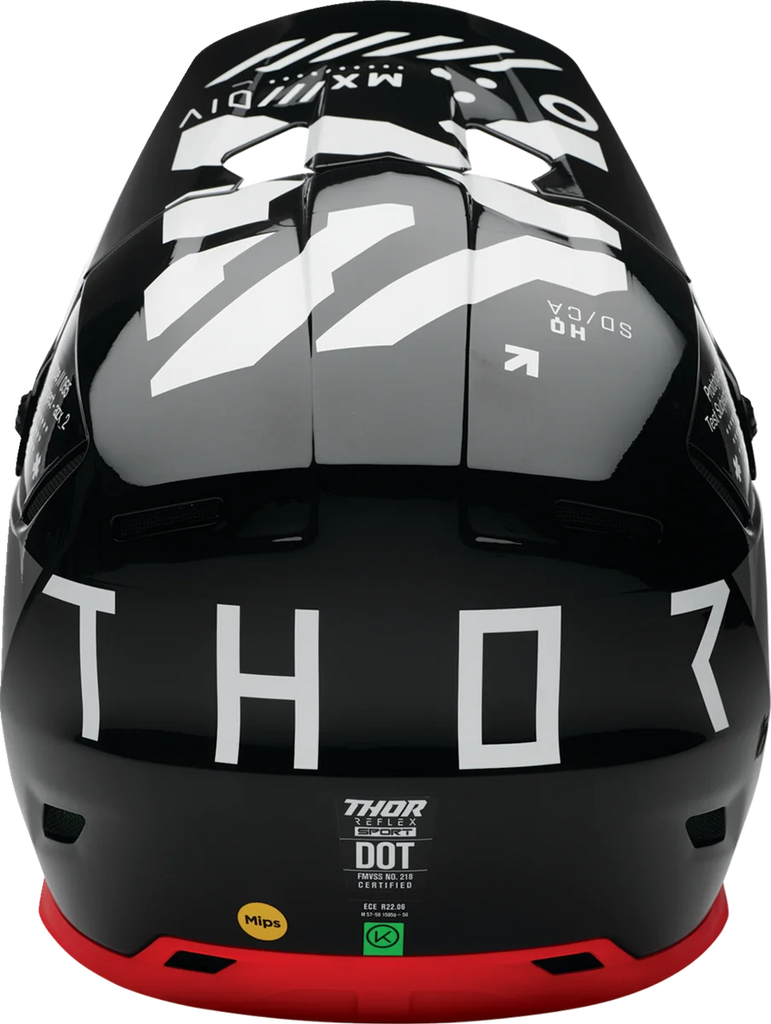 Thor Reflex Sport Helmet - Strike - MIPS® - Black/Red - XS - Back View