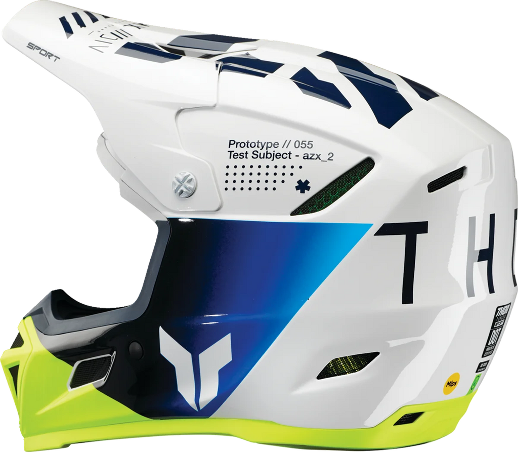 Thor Reflex Sport Helmet - Strike - MIPS® - Navy/Acid - Small - Side View