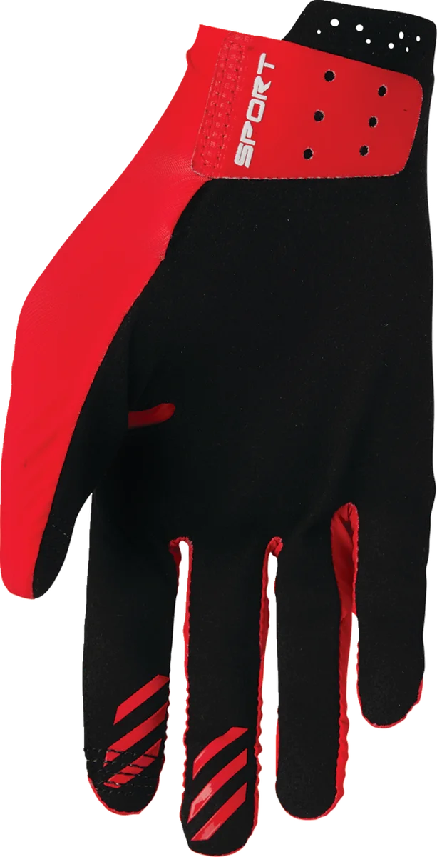 Thor SPORTMODE Iconic Gloves - Red - Medium - Side View