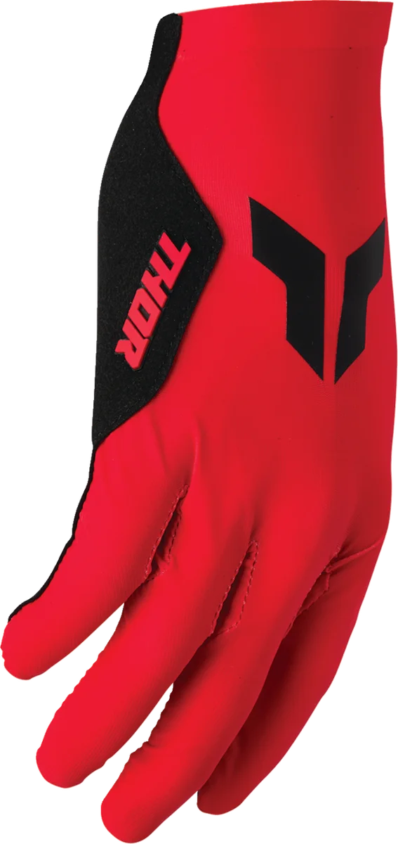 Thor SPORTMODE Iconic Gloves - Red - Medium - Back View