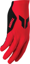 Load image into Gallery viewer, Thor SPORTMODE Iconic Gloves - Red - Medium - Back View