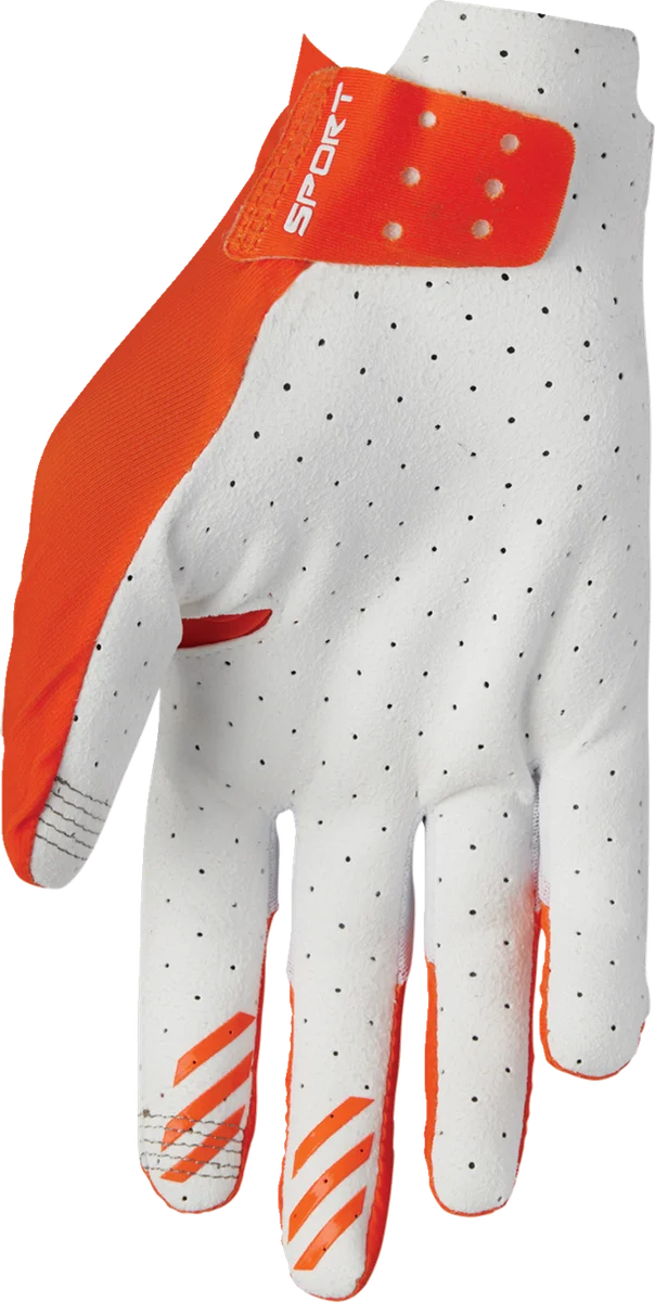 Thor SPORTMODE Vented Gloves - Orange - Medium - Back View