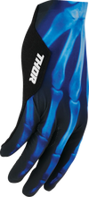 Load image into Gallery viewer, Thor SPORTMODE X-Ray Gloves - Black - Large - Back View
