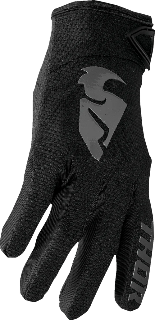 Thor Sector Gloves - Black/Gray - Small - Back View