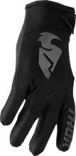 Load image into Gallery viewer, Thor Sector Gloves - Black/Gray - Small - Back View