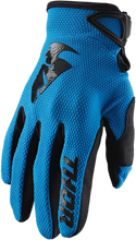 Load image into Gallery viewer, Thor Sector Gloves - Blue/Black - XS - Main Product View