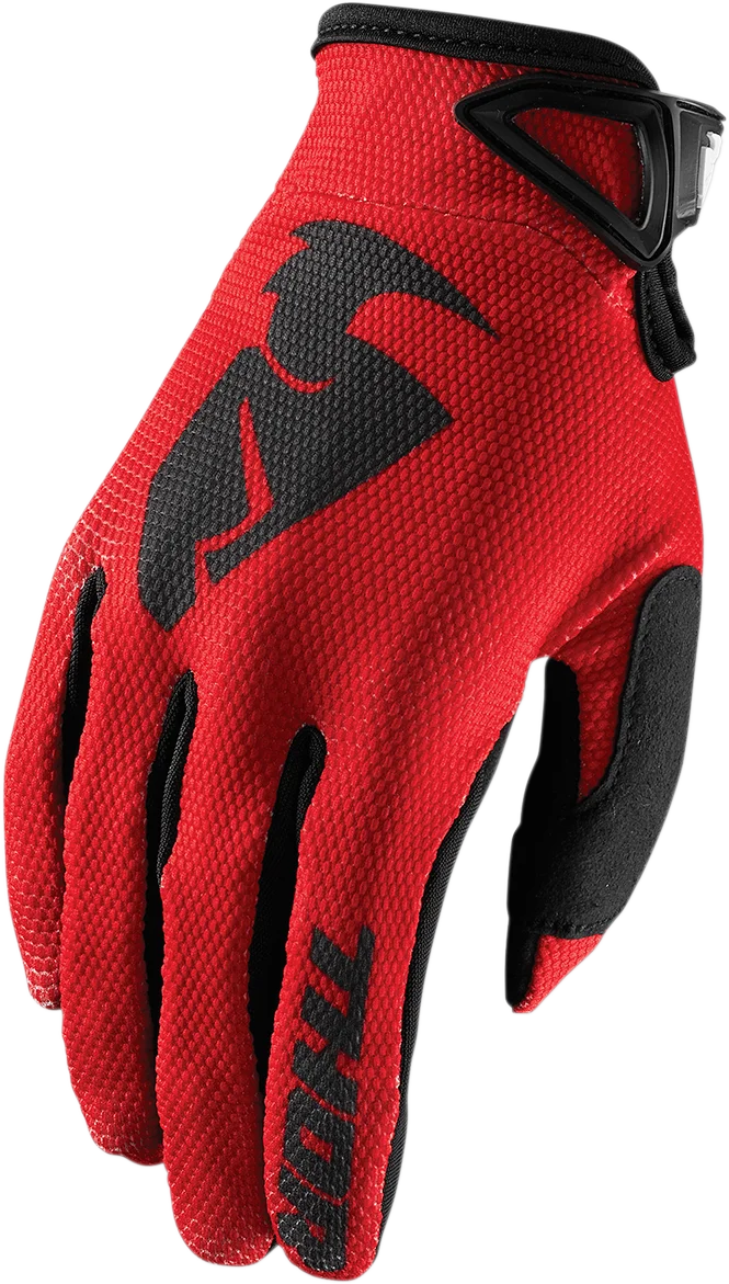 Thor Sector Gloves - Blue/Black - XS - Back View
