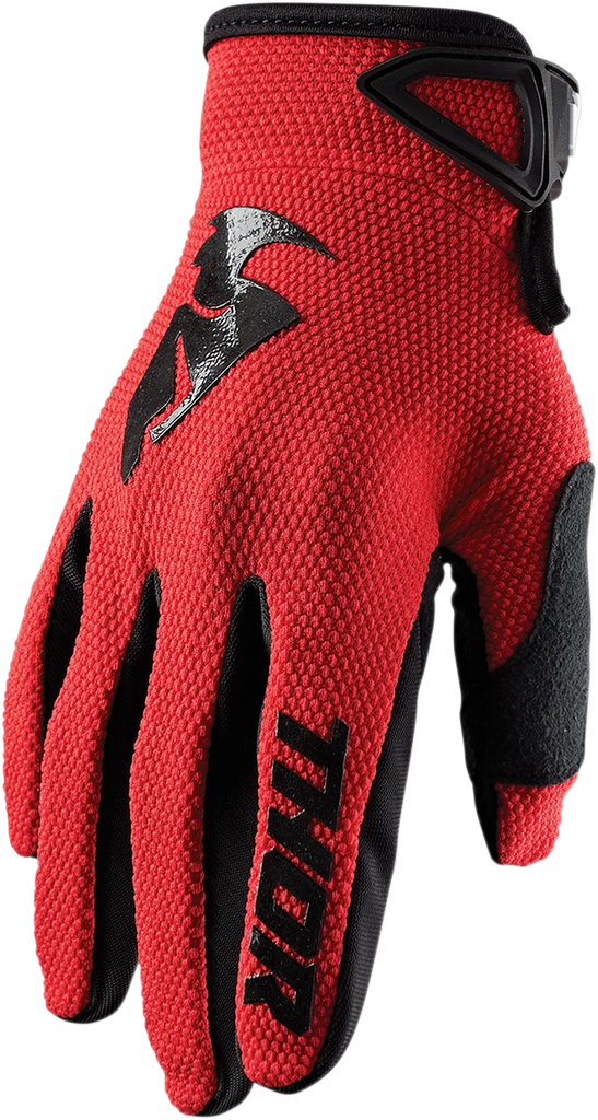 Thor Sector Gloves - Red/Black - Large - Main Product View