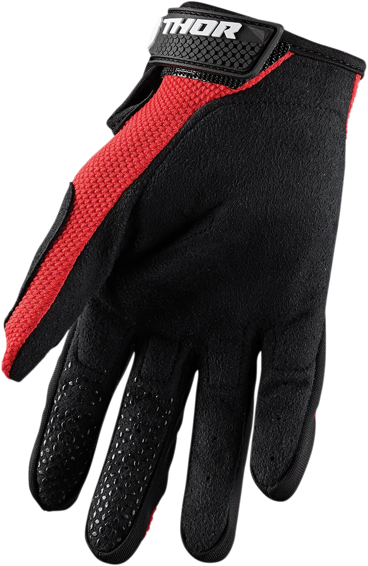 Thor Sector Gloves - Red/Black - Large - Side View