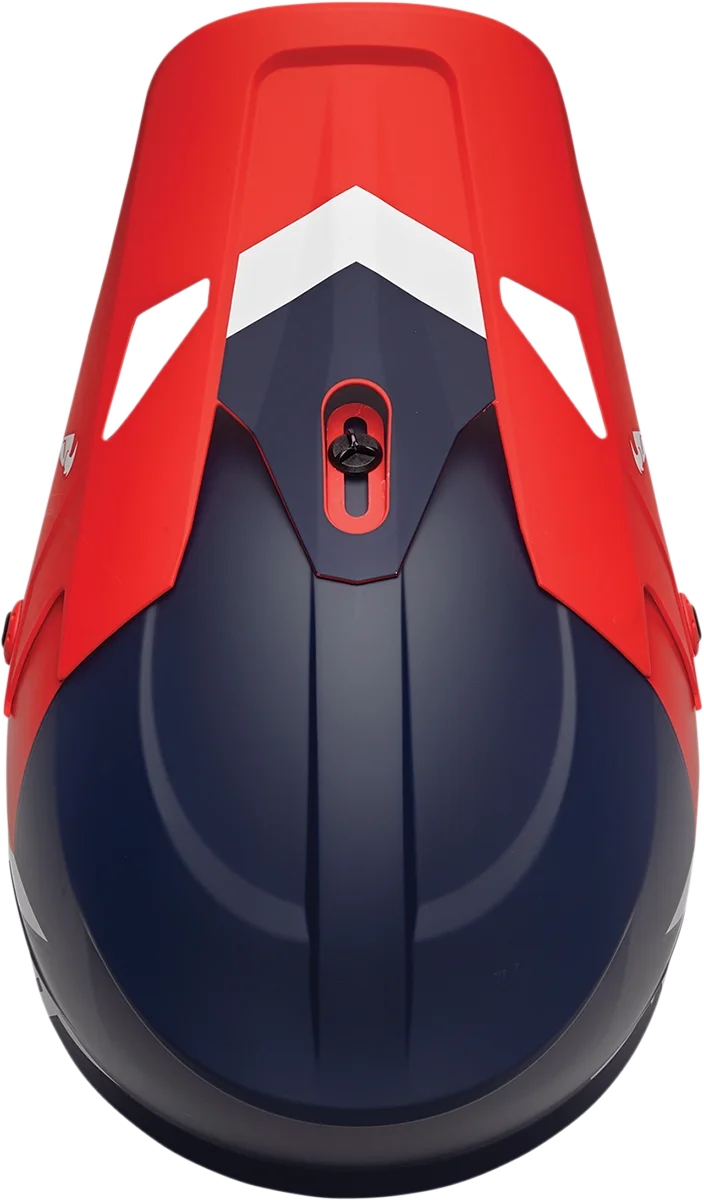 Thor Sector Helmet - Chev - Red/Navy - XS - Back View