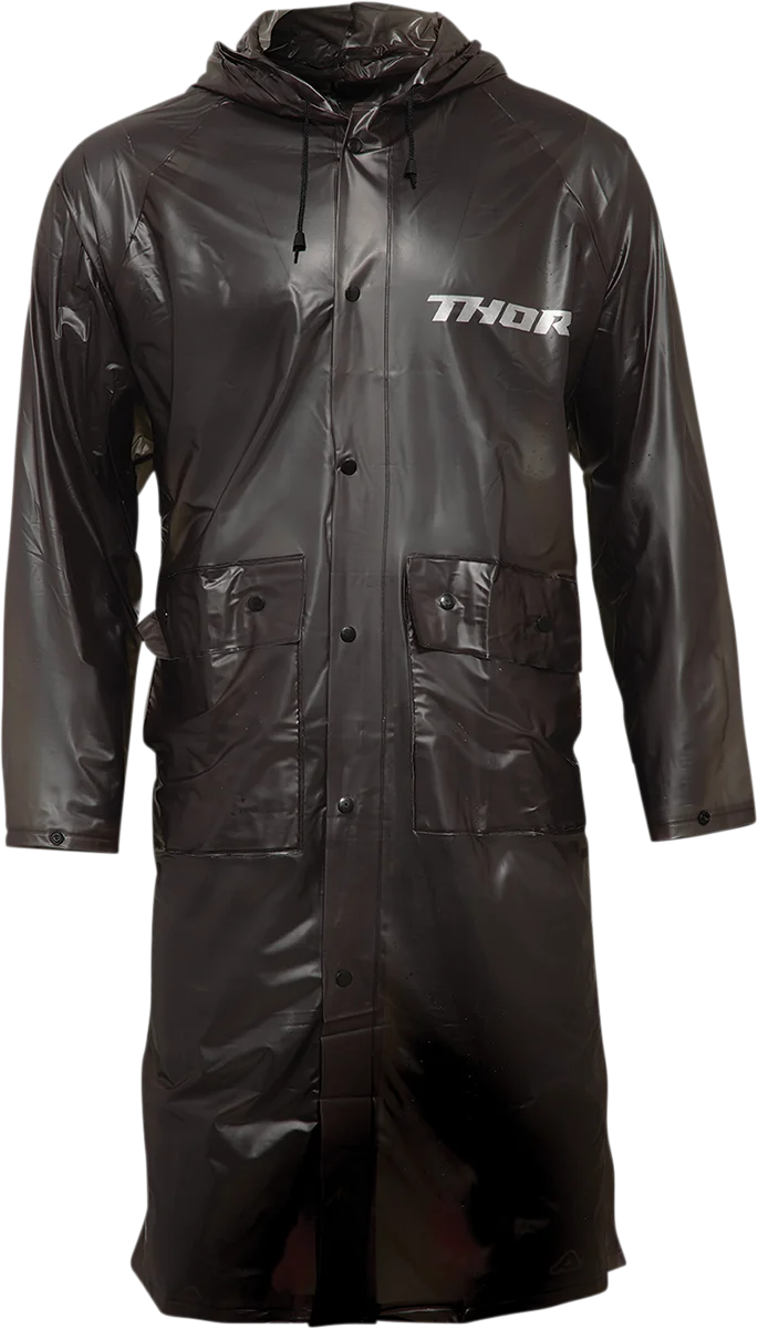Thor Trench Rain Jacket - Black - One Size - Side View