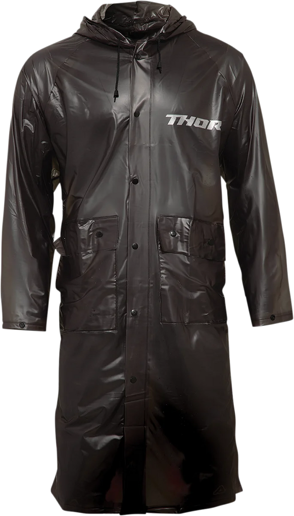 Thor Trench Rain Jacket - Black - One Size - Side View