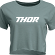 Load image into Gallery viewer, Thor Women's Corp Crop T-Shirt - Mineral - Small - Main Product View