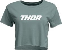 Load image into Gallery viewer, Thor Women's Corp Crop T-Shirt - Mineral - Small - Main Product View