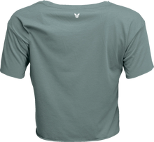 Load image into Gallery viewer, Thor Women's Corp Crop T-Shirt - Mineral - Small - Side View