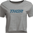 Load image into Gallery viewer, Thor Women's Corp Crop T-Shirt - Mineral - Small - Back View