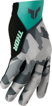 Load image into Gallery viewer, Thor Women's SPORTMODE Shadow Gloves - Teal - Large - Back View