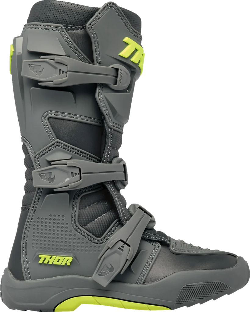 Thor Youth Blitz XR Boots - Gray/Charcoal - Size 7 - Back View