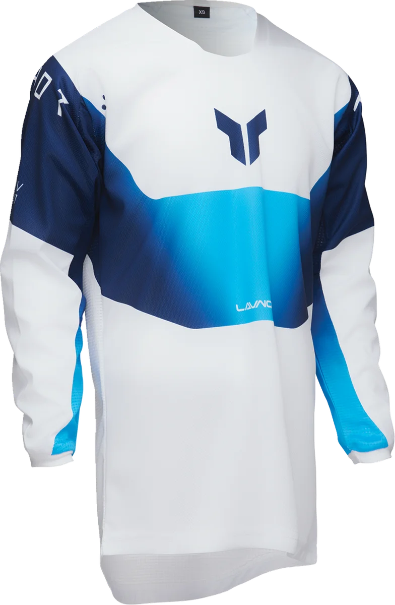 Thor Youth LAUNCHMODE Storm Jersey - White - XS - Back View