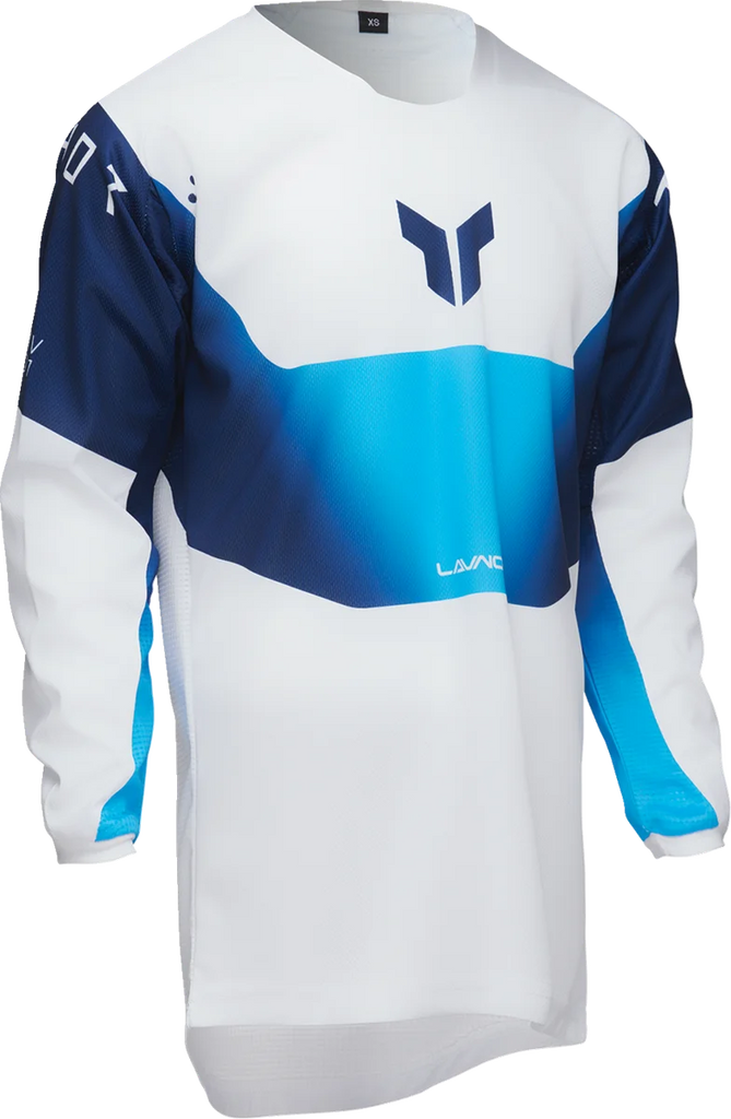 Thor Youth LAUNCHMODE Storm Jersey - White - XS - Back View