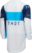 Load image into Gallery viewer, Thor Youth LAUNCHMODE Storm Jersey - White - XS - Installation View