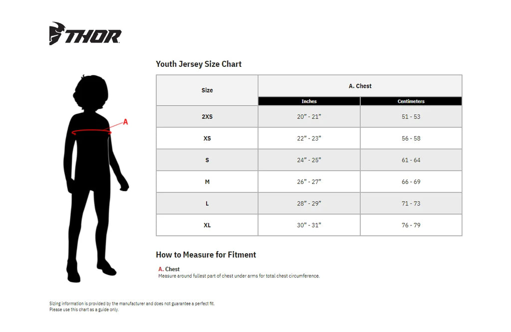 Thor Youth LAUNCHMODE Storm Jersey - White - XS - Additional View 6