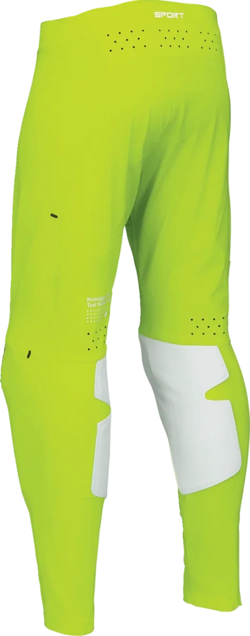 Thor Youth SPORTMODE Riot Pants - White/Acid - 26 - Back View