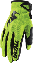 Load image into Gallery viewer, Thor Youth Sector Gloves - Acid/Black - Large - Main Product View