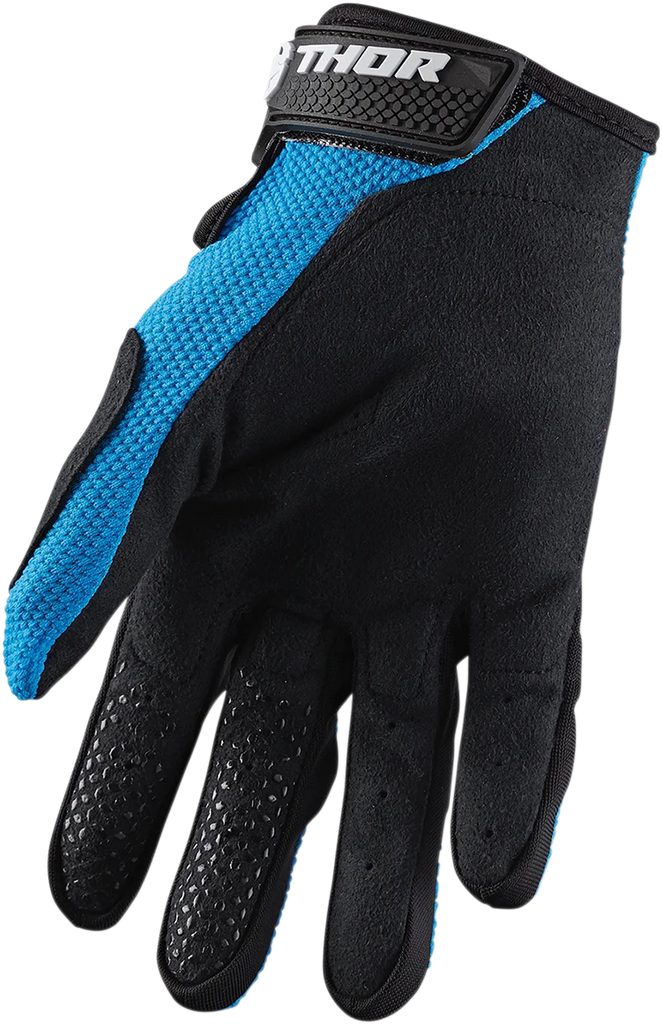 Thor Youth Sector Gloves - Blue/Black - Large - Side View
