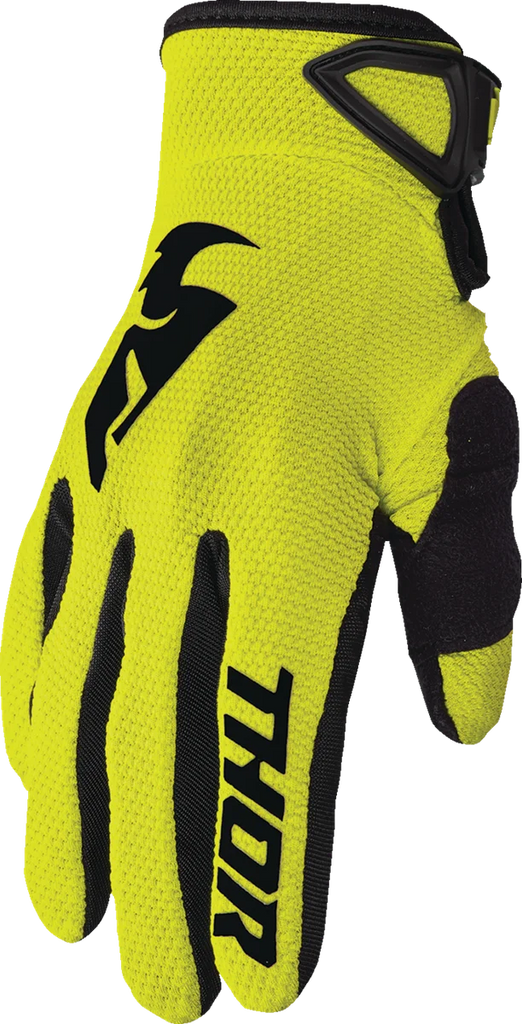 Thor Youth Sector Gloves - Blue/Black - Large - Back View