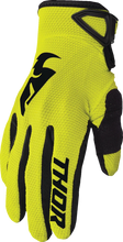 Load image into Gallery viewer, Thor Youth Sector Gloves - Blue/Black - Large - Back View