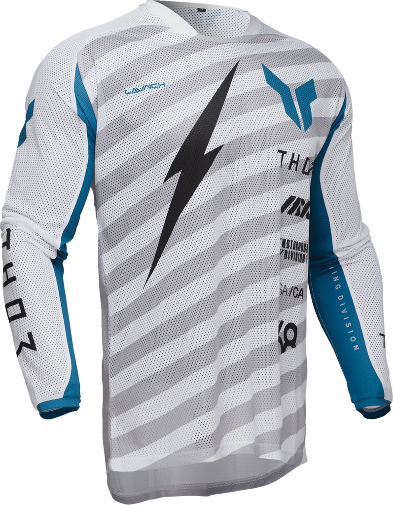 ThorLAUNCHMODE Vented Raid Jersey - White/Gray - Large29108252 - Back View