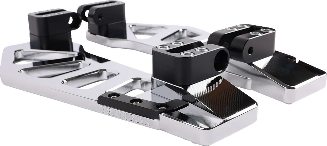 Thrashin Supply Co. Apex Floorboard Tail Extension with 1/2" Lift Kit - Chrome - Side View